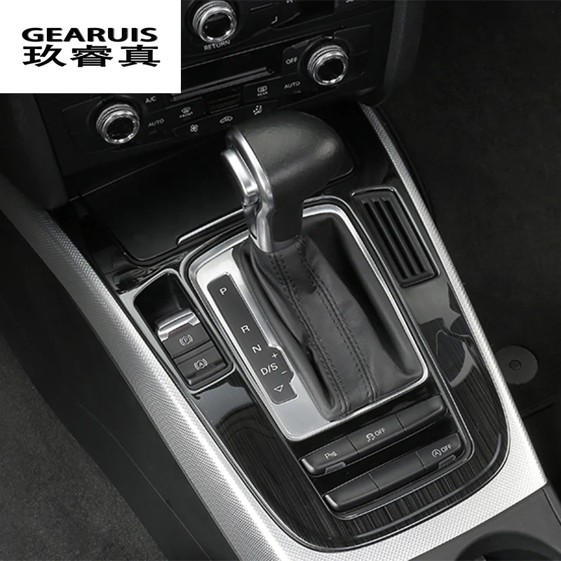 Автомобильный Стайлинг, Центральная панель переключения передач, подставка для рук, крышка стакана воды, наклейки для Audi A4 B8 A5, аксессуары для салона автомобиля