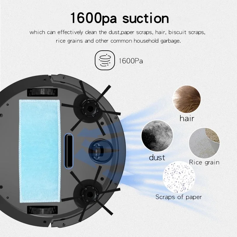 PROD 1005003032295947 Smart Robot Vacuum Cleaner Remote Control APP
Wireless Cleaning Machine Sweeping Floor Mop Dry and Wet For Home