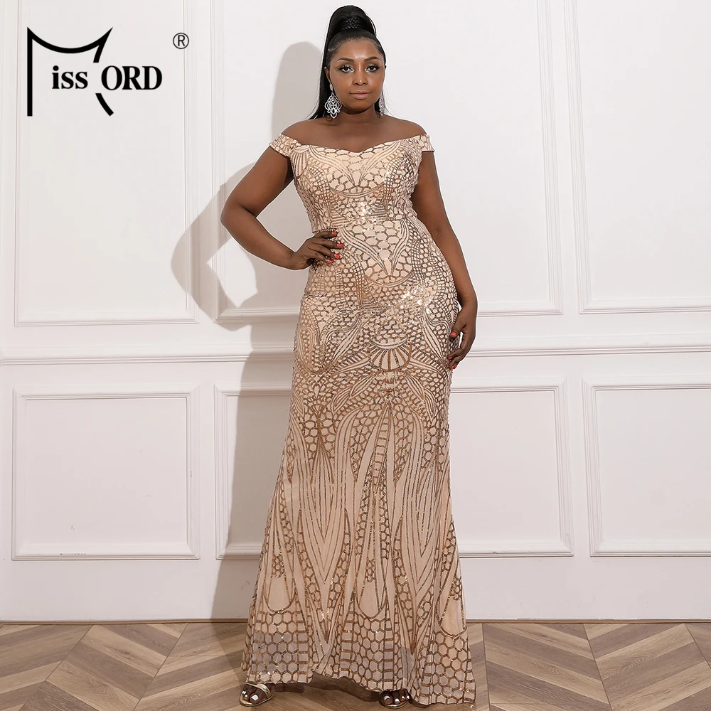 Multiplikation Inde stor Missord 2021 Summer Women Dress Plus Size Sexy Maxi Prom Sequin Backless  Floor Length Party Elegant Vintage Gold Curve Dresses - Plus Size Dresses -  AliExpress