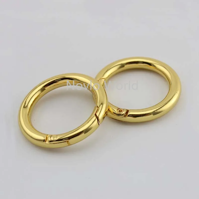 4 pieces test, Inner width 25 mm 1" metal O ring spring coil bag handle buckles women handbag lock hang buckles diy accessories