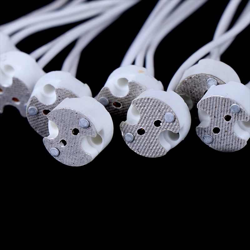1pc/5pcs/10pcs 220V 2A MR16 GU5.3 Base Socket Wire Connector Led Lamp Ceramic Holder | Лампы и освещение
