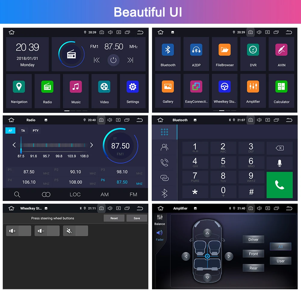 Top Navivox 7" Android 9.0 Car Multimedia Player 2 Din Universal Car DVD GPS Radio Stereo Audio Player for Nissan Hyundai Toyota BYD 1