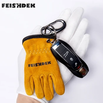 Car Keychain Leather Suede Fashion Key Ring Men Women Luxury Charm Key Holder Souvenirs Gift Cute Accessories Moto Key Chain