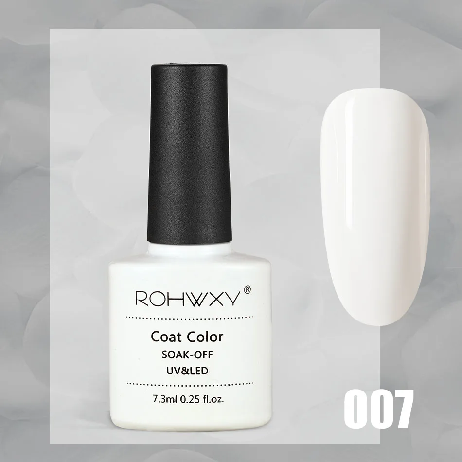A007 ROHWXY УФ-гель для ногтей Гибридный лак для замачивания ногтей полуперманентный верхний Базовый лак для ногтей все для маникюра Гель-лак - Цвет: A007