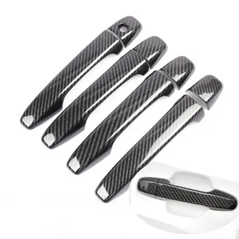 

For TOOTA COROLLA AXIO 2014 2015 2016 2017 2018 Carbon Fiber Car Door Handle Cover Pad Sticker Overlay Styling