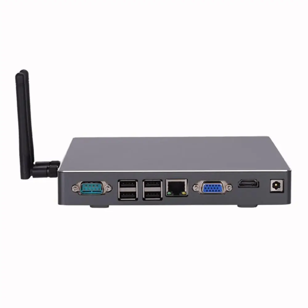 Мини ПК настольный компьютер AMD Quad Core LX 420 Windows 10/Ubuntu (серый) [HUNSN BH08GL]