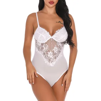 

Women Sexy Lingerie Porno Lace Erotic Babydoll V-Neck Teddy Lenceria Mujer Langerie Bodysuit Sexy Underwear Sleepwear Costumes