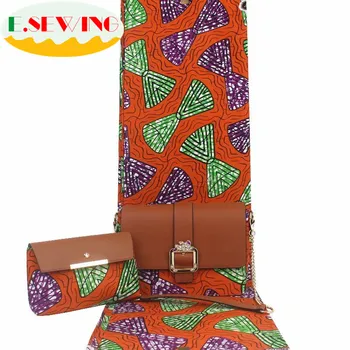 

Veritable wax fabric Cotton 6 Yards african wax bag sets 3 pieces/set ankara wax handbag matching DIY fabric 03