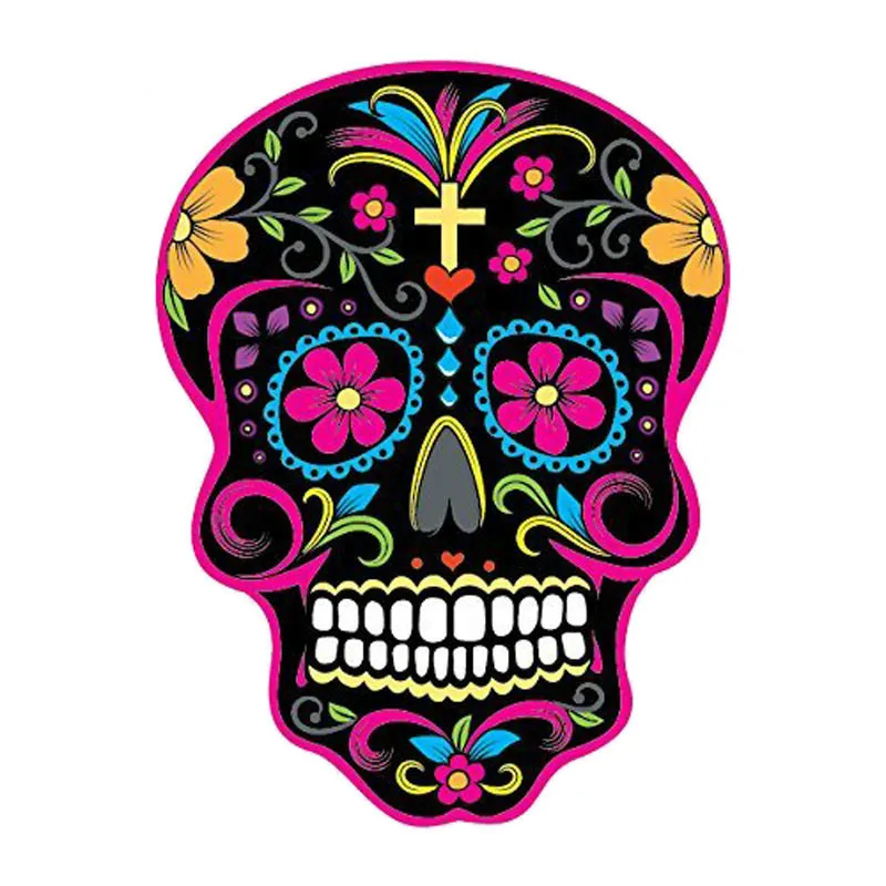 

Personality MEXICAN SUGAR SKULL Classic Car Sticker Bumper Motorcycle Decor High Quality Vinyl Scratches Waterproof PVC