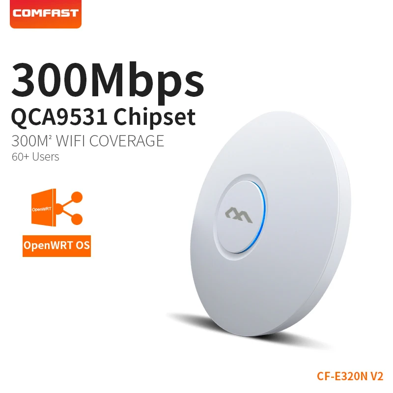 COMFAST 300mbps беспроводная точка доступа потолочный AP Wi Fi роутер ретранслятор