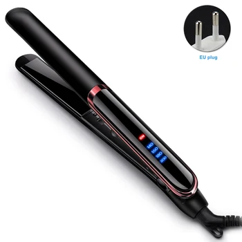 

Salon Electric Curler Fast Heating Portable Ceramic Wet Dry Heat Resistance Negative Ion Dual Use Hair Straightener Easy Apply