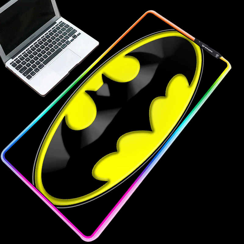 Yuzuoan игровой коврик для мыши с логотипом дыхательный светильник USB с линейным LED7-color маркировочный фиксирующий край износостойкий большой RGB коврик для мыши