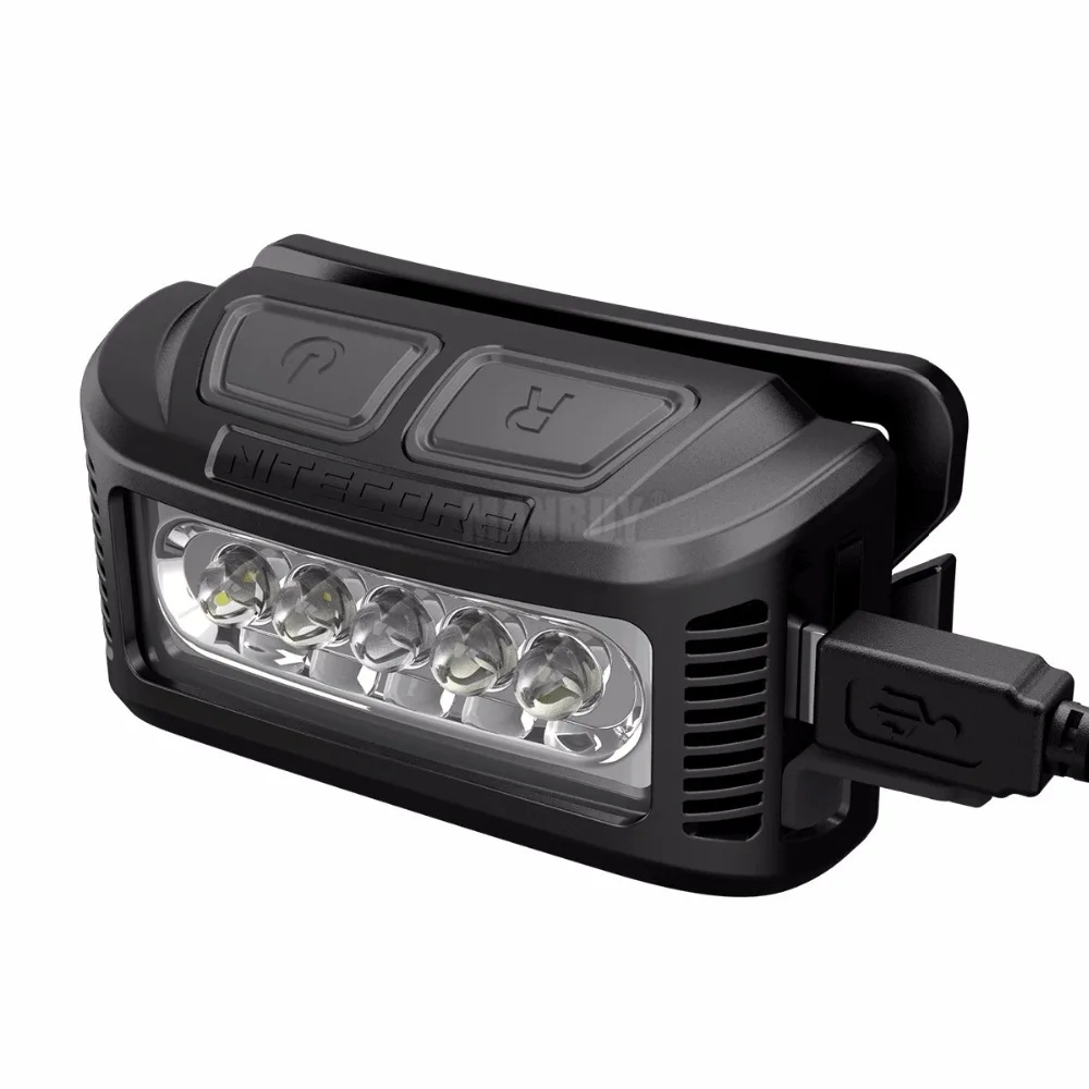 Налобный фонарь NITECORE NU10 5 светодиодов зарядка по USB 150 часов работы|nitecore headlamp|headlamp