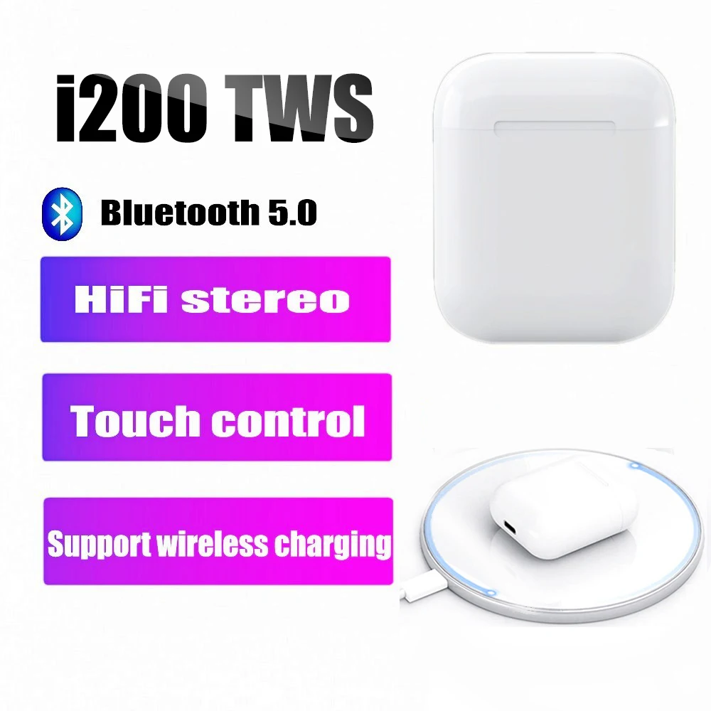I200 TWS 1:1 всплывающая bluetooth-гарнитура Беспроводная Bluetooth 5,0 наушники-вкладыши умные наушники Спортивная гарнитура PK i30 i60 i100 i5