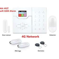 Бесплатная доставка цвет дисплей французский меню WebIE Управление Ethernet tcp/ip GSM сигнализация для дома Smart охранной сигнализации защиты