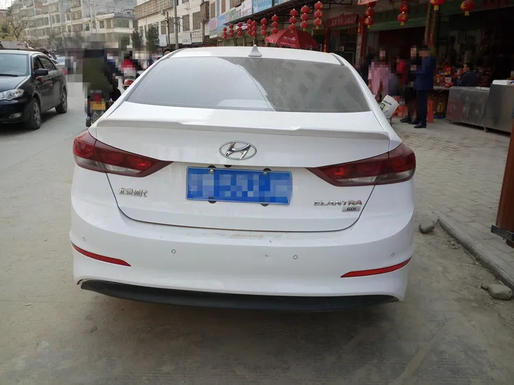 Подходит для Hyundai Elantra 2016 2017 2018 спойлер спортивный ABS Материал Черный Белый
