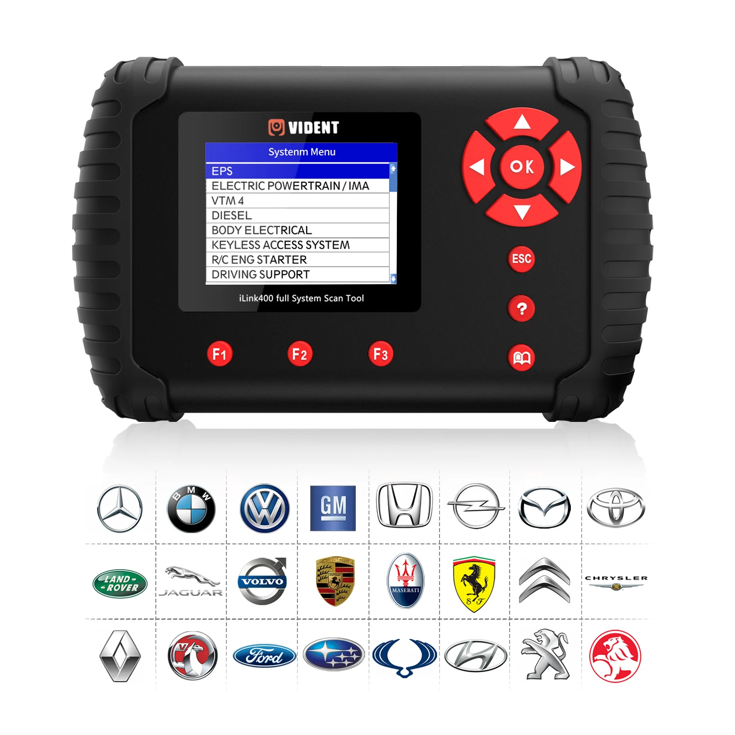 VIDENT iLink400 OBD2 сканер Авто полная система диагностического сканирования инструмент для считывания кода автомобиля со всеми функциями OBDII инструменты для тестирования транспортного средства