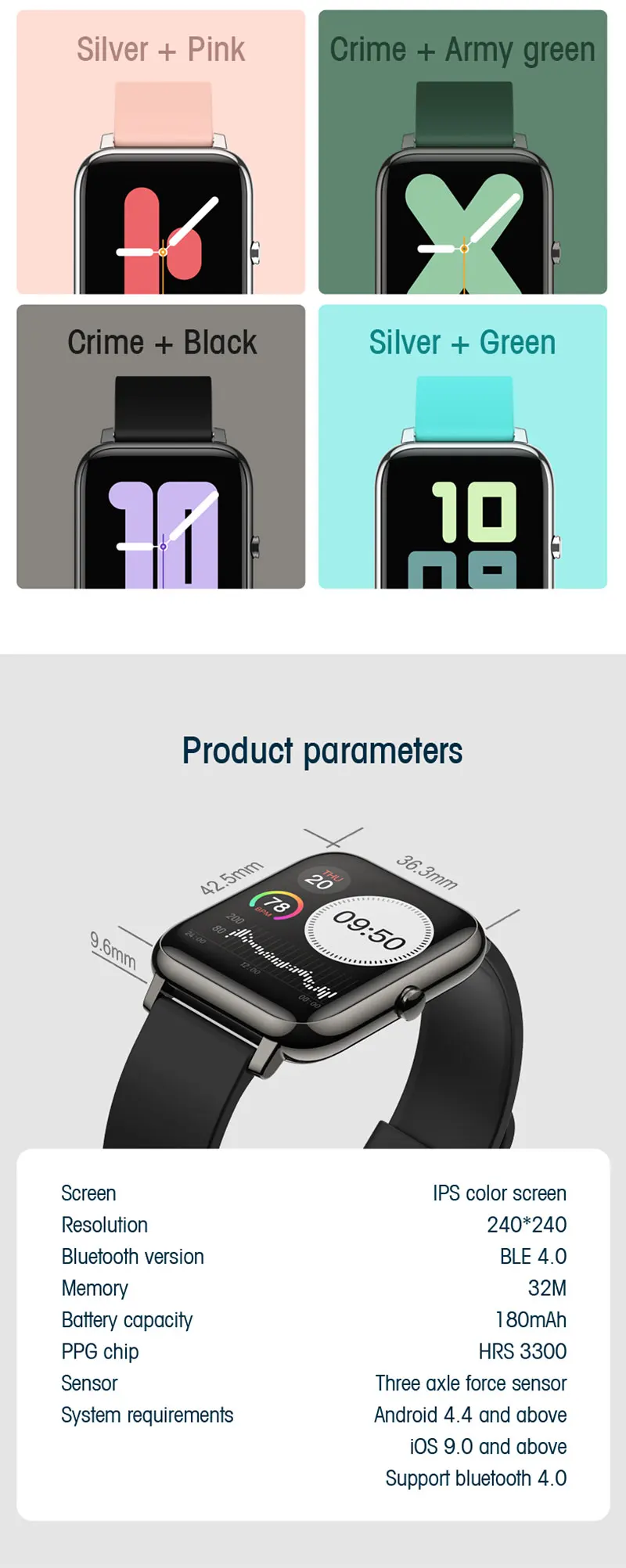 mensagem lembrete bluetooth smartwatch para android ios