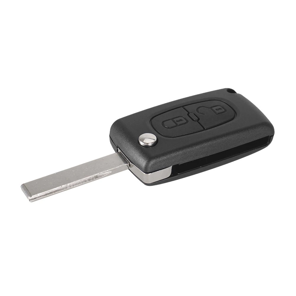 KEYYOU HU83 2 кнопки дистанционного складной Автомобильный ключ для peugeot 307 3008 308 408 433 МГц ID46 CE0536 Флип брелок для ключей