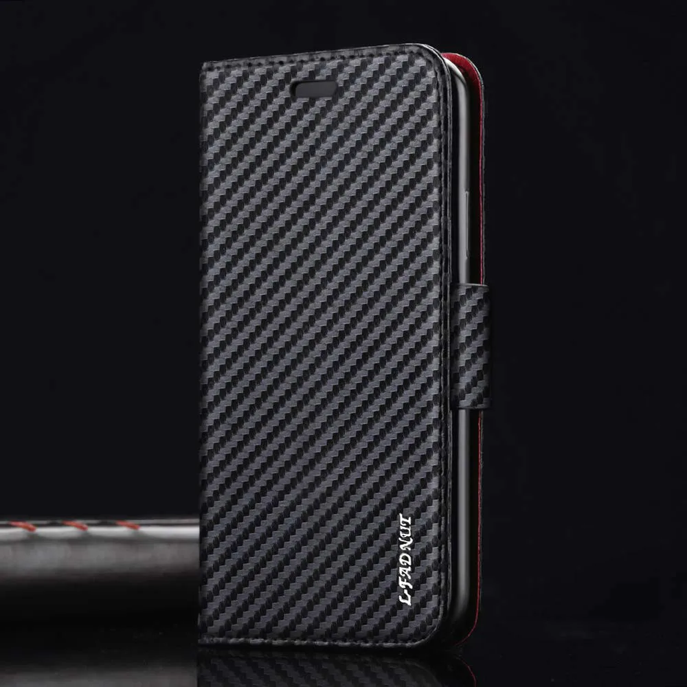 Роскошные углеродного волокна Чехол-портмоне с откидной крышкой чехол для телефона для samsung Galaxy S9 плюс S10 S10E из искусственной кожи чехол для samsung S8 S6 S7 Edge Note 9
