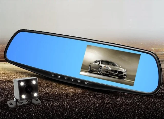 Espejo Retrovisor TV Doble Camara Para Carro FULL HD Vehículo 4.3