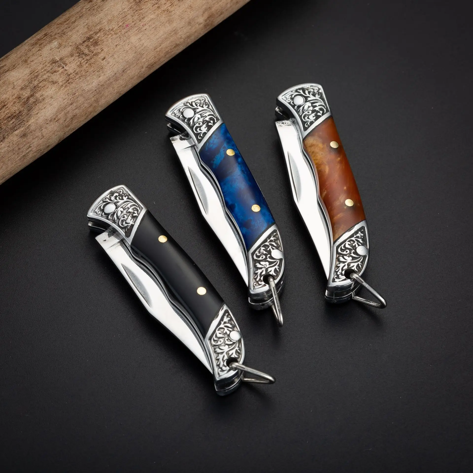

Knife Mini Folding Knife Titanium Keychain Knives Hand tools Kitchen Fruit Cutter Stainless Steel Woodworking Multifunctional
