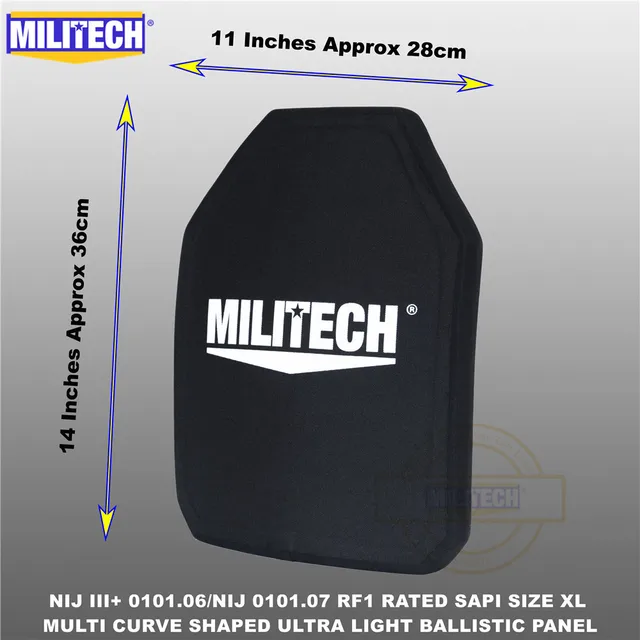 NIJ IV レベル4 防弾プレート SAPI Mサイズ 2枚 Newtech NIJ IV