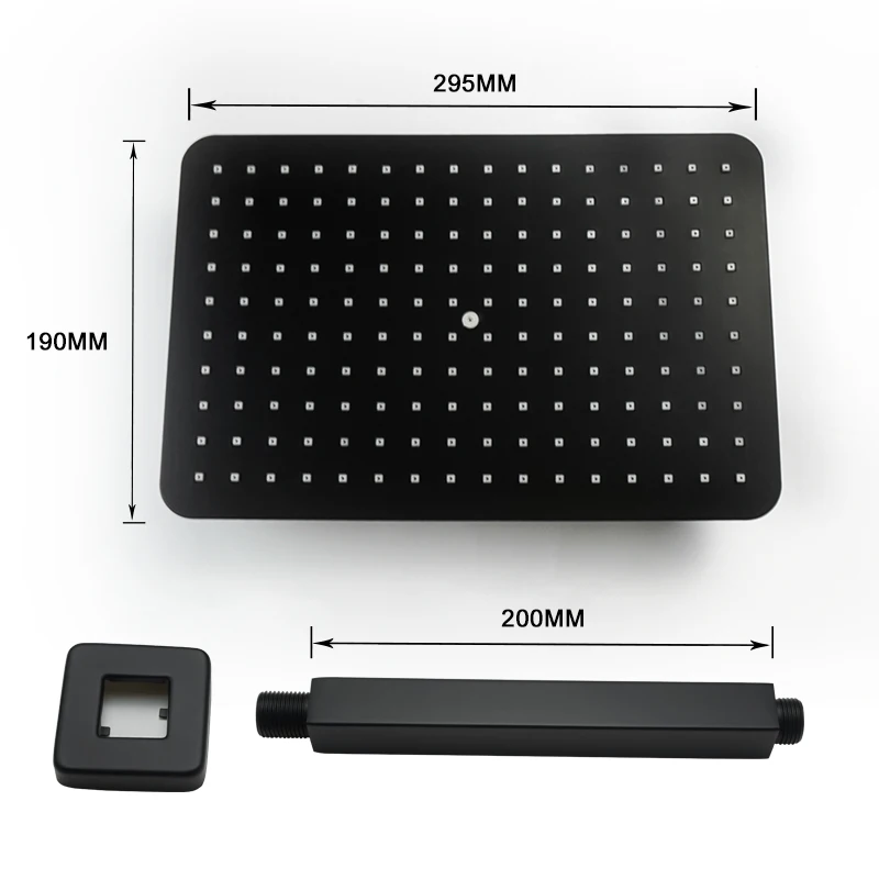 In Wall Concealed Bathroom Shower Faucet Top Mount Ceiling Arm Big Panel Rain Shower Head Bath Mixer Hot Cold Water Set shower head,shower set