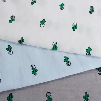 

2020 New Cactus Cartoon Plant Printed Cotton Fabric Spring and Summer Children 's Clothing Twill Cotton Cotton Cloth
