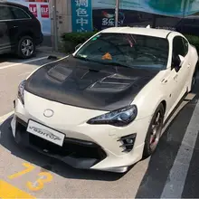 GT86 BRZ Настоящее углеродное волокно автомобиля передний бампер двигателя капоты Крышка для Toyota GT86 для Subaru BRZ 2013