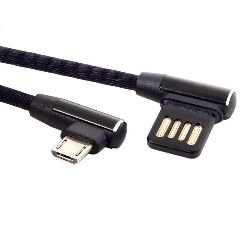 ABKT 15Cm Micro Usb 5Pin правый угол влево 90 градусов 2 0 двойной локоть кабель для зарядки