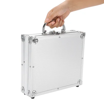 

Portable Aluminum Tattoo Machine Storage Case Machine Carrying Box Empty Organizer Foam Pad Aluminum Go Out Tattoo Toolbox