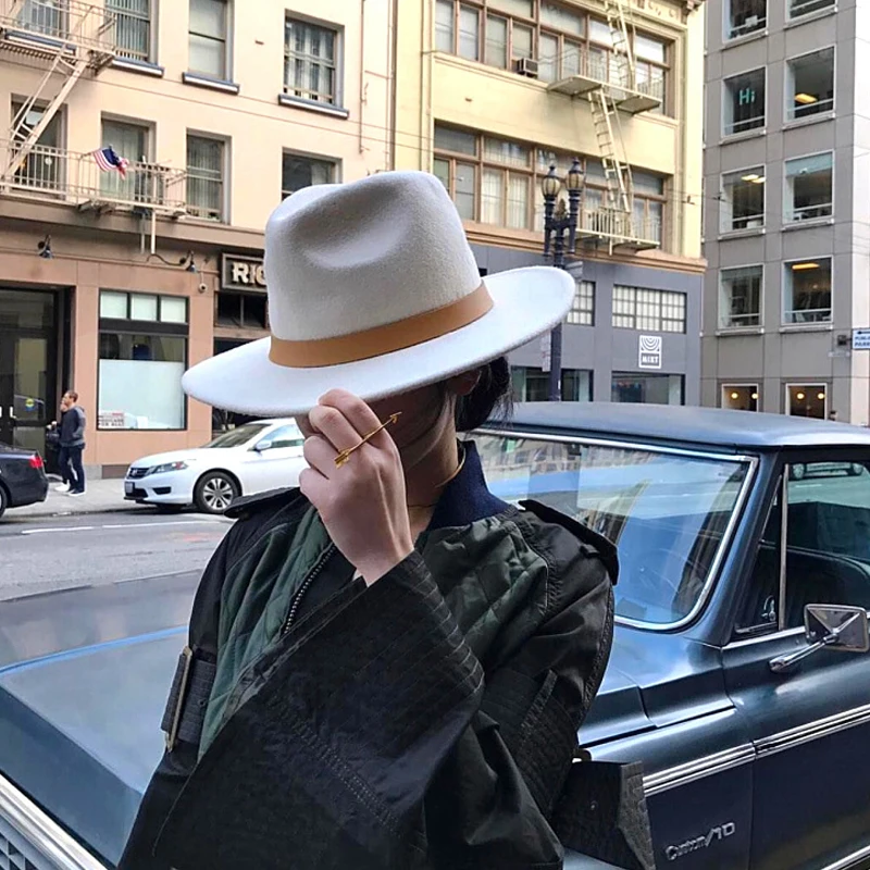 Web New Winter White Wool Felt Hat 