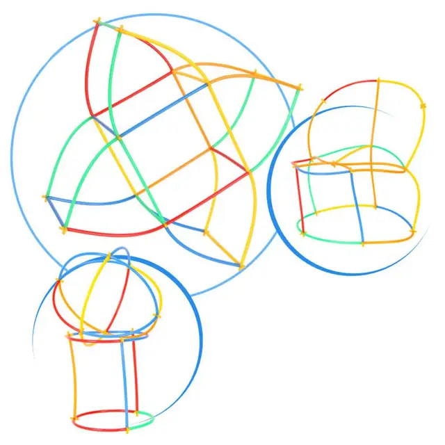 400Pcs Plastic 4D Straw Building Blocks DIY Creative 4D Straws Assembling Building Blocks Joint Funny Development Toys Gifts 1