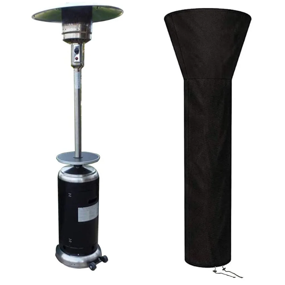 Patio Heater Cover Heavy Duty Waterproof Gas Pyramid Standup Outdoor Furniture Protector All-Purpose Covers With Zipper 2