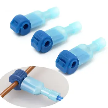 

50 Pairs Blue Electric Cable Connector Quick Splice Lock Wire Terminal Clip Crimp Splice Wire Connectors tapping lock terminal