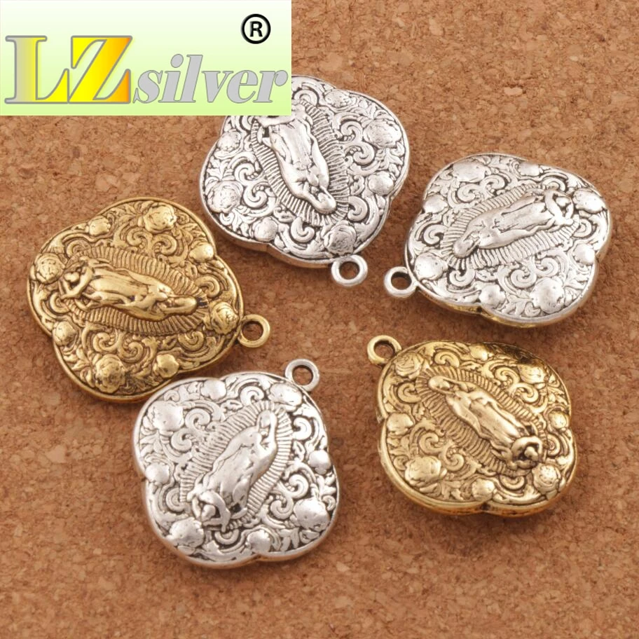 20pcs Nuestra Senora De Metal Our Lady of Guadalupe Charm Beads Pendants L1789 Fashion Jewelry Findings Components