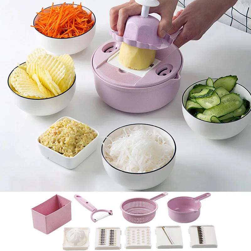 12 шт./компл. Нержавеющая сталь лезвие Фрукты резак для моркови очистки фруктов и овощей нож для резки картофеля и овощей слайсер кухонная Терка Кухня инструменты Пособия по кулинарии гаджеты