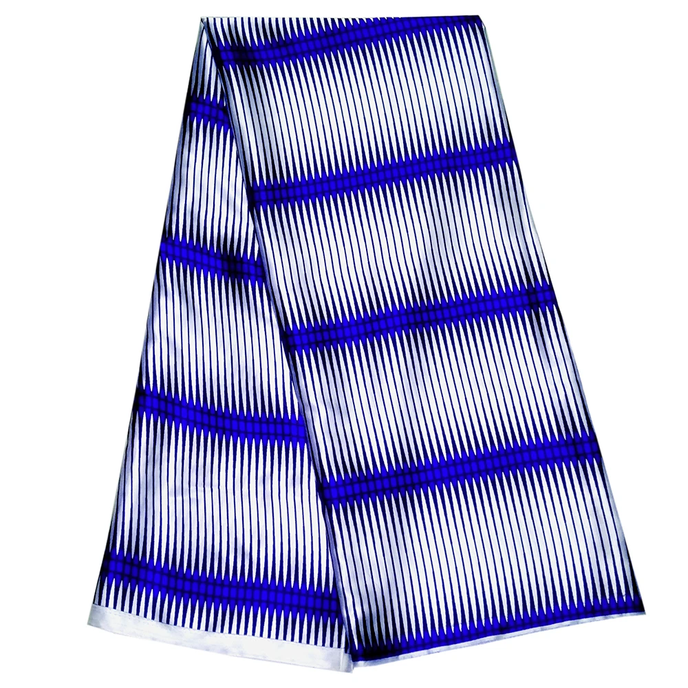 Африканская Анкара ткань высокого качества в полоску 5 ярдов ткань для вечерние платья - Цвет: as picture