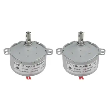 

CHANCS 2PCS TYD-50 110V AC 7.5-9RPM CCW Cup Slow Speed Electric Motor Synchronous Motor Gear Box