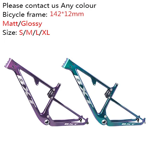 Chameleon frame BXT 29er Full Suspension Mountain Bicycle T800 Carbon MTB Bike 11Speed Carbon S/M/L/XL Bike Frame Complete Bike 29*2.1” Wheel - Цвет: Chameleon frame