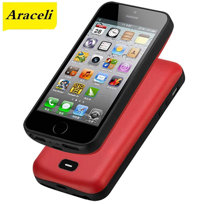 For iphone 5 5S SE Battery Charger Case 4000 Mah Smart Phone Cover Power Bank Battery Case