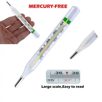 

1Pc Clinical Armpit Glass Mercury-free Classic Thermometer Hospital Home Safety Body Fever Thermometer Health Care Product