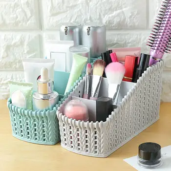 

4 Grids Plastic Storage Box Organizer Storage Basket Sundries Storage Container Box Makeup Organizer Cosmetic Storage Boxes