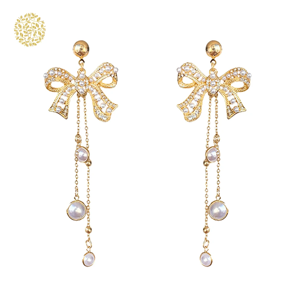

Trendy Elegant Women Drop Earrings Bohemian Butterfly Knot Tassel Pendant Earrings For Wedding Party Jewelry HTML