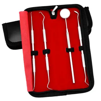 

4pc Stainless Steel Dental Tools Kit Teeth Tartar Scraper Mouth Mirror Dentists Pick Tool Teeth Scaler for teeth whitening kit