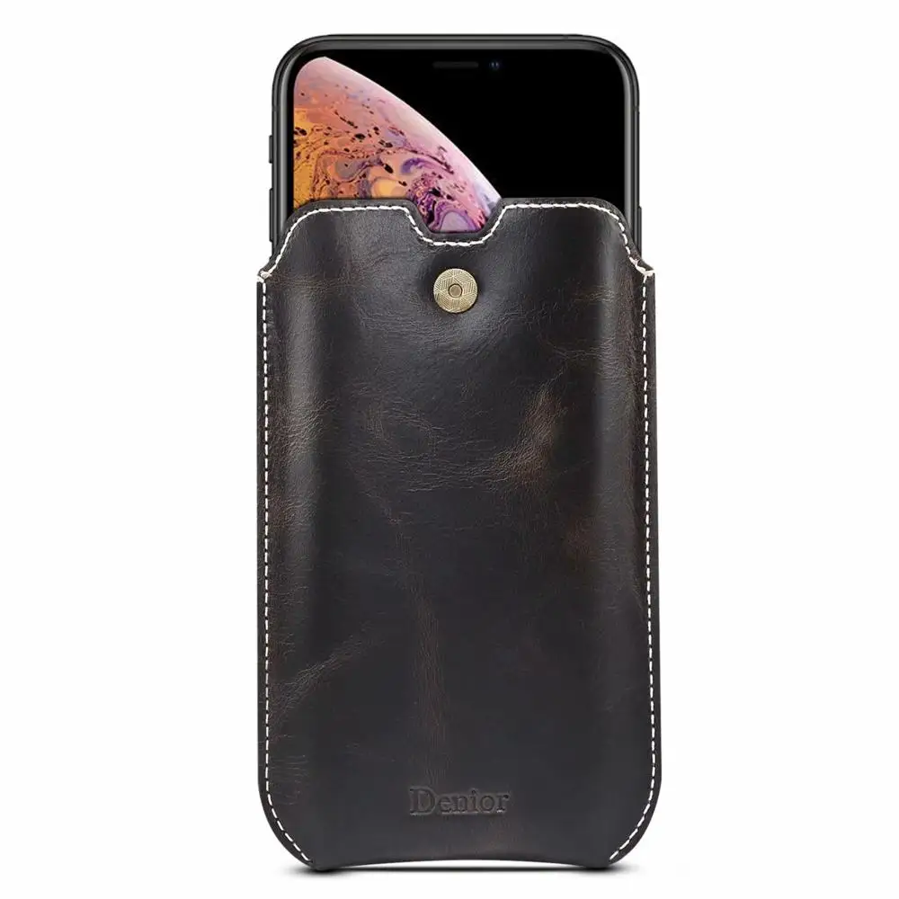 

JCOVRNI 100% cow leather wallet holster for iPhone6.5 inch to 4.7 inch for Samsung model universal pocket phone case