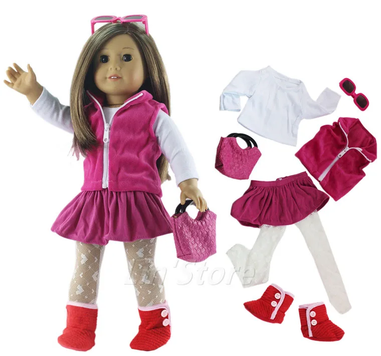 Модная кукольная одежда набор игрушек наряд для 18 &quot американская кукла