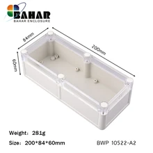 IP68 ABS пластмассовый, водонепроницаемый корпус инструмент «сделай сам» Корпус Провода Соединительная коробка прозрачная наружная коробка для электрических 200*84*60 мм