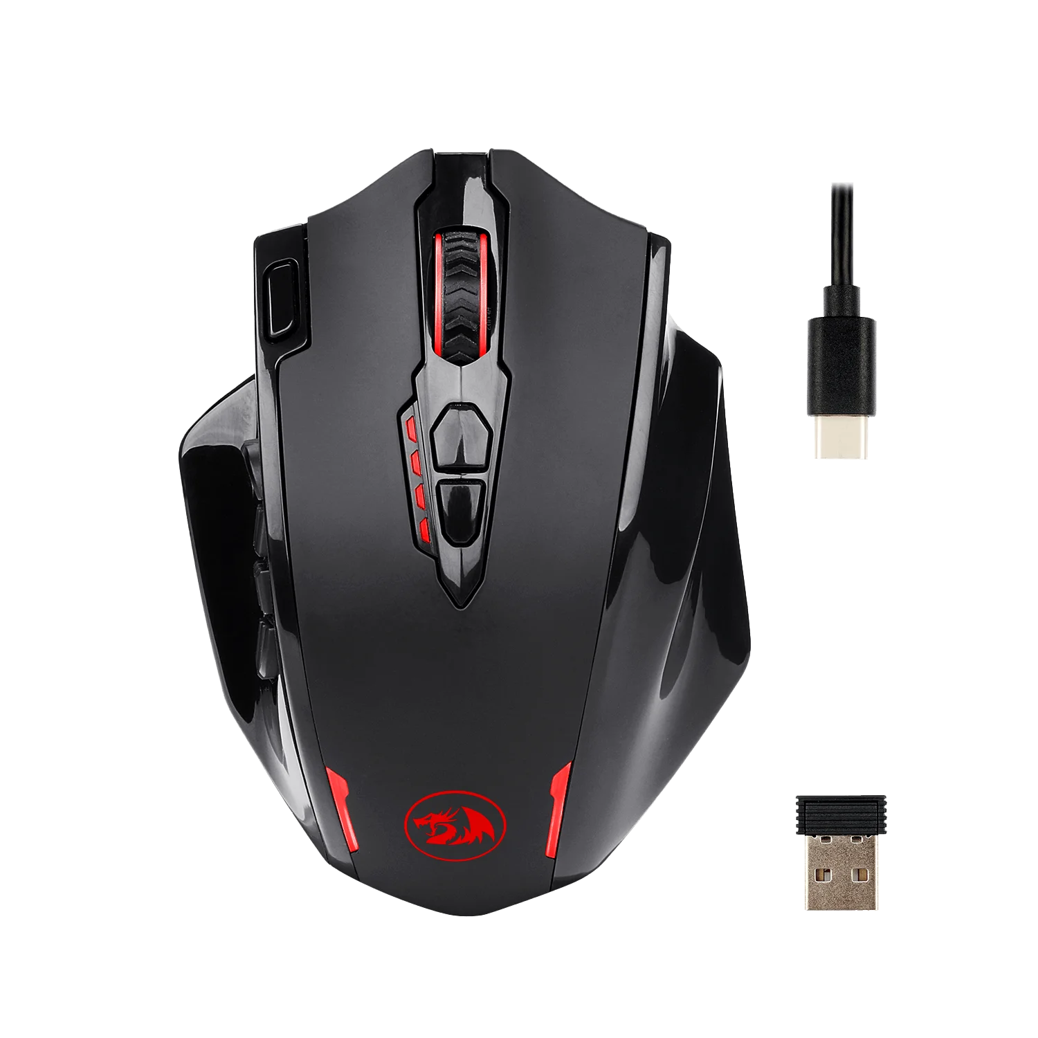 Redragon-impact Elite Gaming Mouse sem Fio Sensor Óptico Pro 16 Botões Programáveis 16000 Dpi Bateria 80hz M913 - Imagem 4